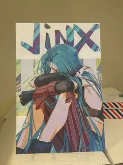Jinx Arcane LOL League of Legends Photo Card Size 4x6 in - Image 1