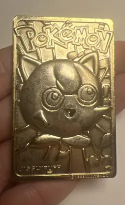 2X Pokemon 23K Gold Plated Card 1999 Burger King (Togepi And Jigglypuff) ROUGH - Image 2