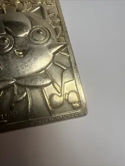 2X Pokemon 23K Gold Plated Card 1999 Burger King (Togepi And Jigglypuff) ROUGH - Image 5