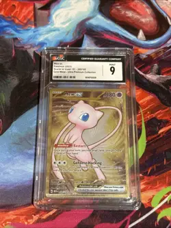 CGC 9 Mew ex 205/165 EN 151 Metal Ultra Premium Collection Promo Pokemon Card - Image 1