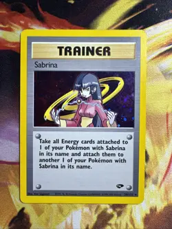 Pokemon TCG Sabrina Trainer Gym Challenge Holo Card 20/132 Rare - Image 1