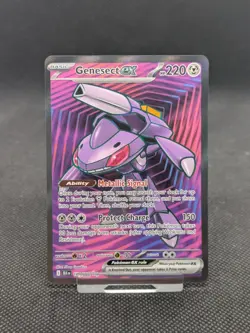 Pokemon Genesect EX TCG Full Art Holo Card SV Black Bolt 161/086 MINT! - Image 1