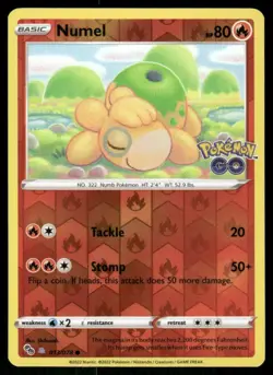 Numel 013/078 Reverse Holo Pokemon Go TCG trading card - Image 1