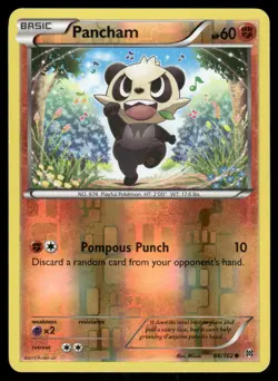 Pokemon Cards Pancham 86/162 Reverse Holo BREAKthrough XY NM - Image 1