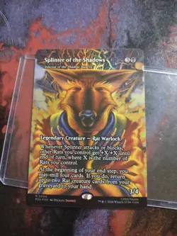 MTG TMNT - Splinter of the Shadows (Ashcoat) - Foil Borderless Mythic - Image 1
