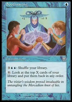 MTG Magic the Gathering Soothsaying (104/350) Mercadian Masques MP - Image 1