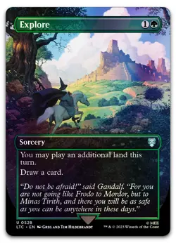 Explore (Borderless) #528 (Foil) (NM) Lord of the Rings LTC Magic MTG - Image 1