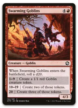 Swarming Goblins #162 (NM) Forgotten Realms AFR Magic MTG - Image 1