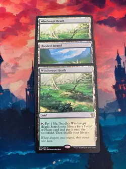 MTG Khans of Tarkir Flooded Strand LP & 2 Windswept Heath LP - Image 1