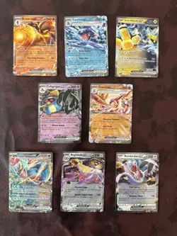 LOT of 8 Pokemon TCG Sv04 Paradox Rift Double Rare Holofoil ex Cards (MINT) - Image 1