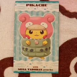 Mega Slowbro Pikachu in a Poncho Promo Japanese MP VintageCard Rare Pokemon TCG - Image 2