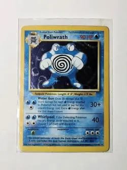 Pokemon Base Set Poliwrath Holo 13/102 Unlimited Vintage - Image 2