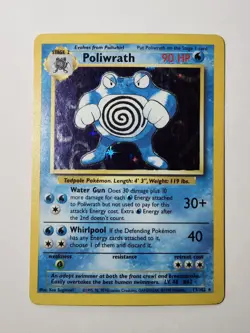 Pokemon Base Set Poliwrath Holo 13/102 Unlimited Vintage - Image 3