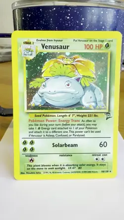 Pokemon TCG Venusaur #18 [LP+] Base Set 2 Vintage Holo Rare - Image 2