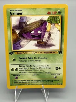 Grimer #57/82 Team Rocket 1st Edition Pokemon TCG LP - Image 1