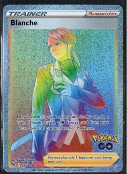 Blanche Secret Rare Holo Trainer 082/078 Pokemon GO NM - Image 1