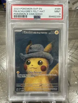 💎 2023 Pokemon Van Gogh Pikachu with Grey Felt Hat SVP EN #085 Promo PSA 9 Mint - Image 1