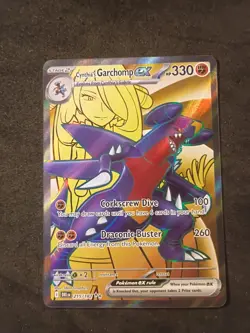 Pokemon TCG Cynthia's Garchomp Ex 215/182 Destined Rivals Holo Ultra Secret Rare - Image 1