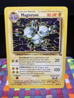 Pokemon TCG Magneton Fossil Set Non-Holo Rare 26/62 #26 NM - Image 1