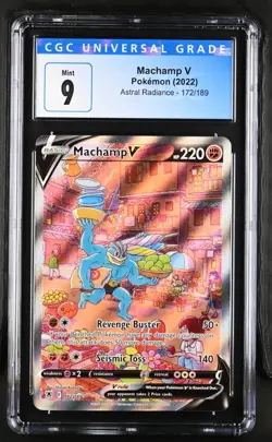 2022 Pokemon Astral Radiance Machamp V 172/189 - CGC 9 - 4084766001 - Image 1