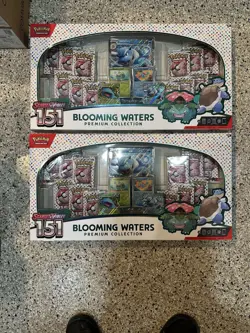 Lot Of 2 Pokemon TCG: Scarlet Violet 151 Blooming Waters Premium Collection Box - Image 1