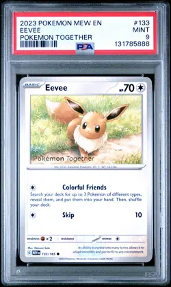 2023 POKEMON MEW EN-151 POKEMON TOGETHER #133 EEVEE PSA 9 - Image 1