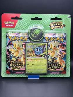 Pokemon Mega Evolution Ascended Heroes 2 Booster Packs, Tangela Promo, Coin - Image 1