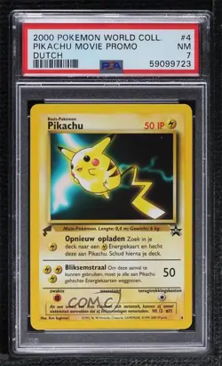 Pikachu (Dutch) Pokemon World Collection Promo PSA 7 2000 - Image 1