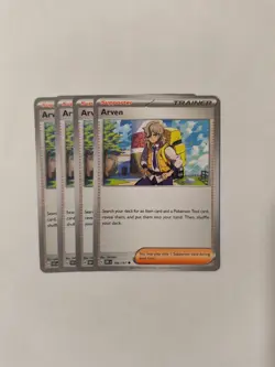 4x Arven 186/197 Scarlet and Violet Pokemon TCG Playset NM - Image 1