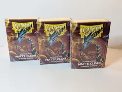 3x Dragon Shield Japanese Size Matte Outer Sleeves Clear Sealed Yu-Gi-Oh TCG - Image 1