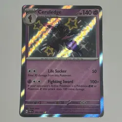 Pokemon Ceruledge Paldean Fates 162/091 Baby Shiny Vault Holo Rare Card NM - Image 1