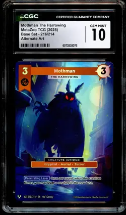 CGC 10 GEM MINT Mothman The Harrowing 216/214 ALTERNATE ART MZ1 Metazoo Card 075 - Image 2