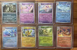 Prismatic Evolutions Complete 9 Card Eeveelution Reverse Holo Set Pokemon TCG - Image 1