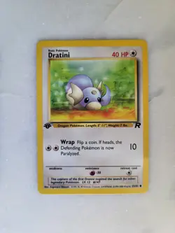 Dratini 53/82 Team Rocket 1st Edition Common Pokemon Card NM - Image 1
