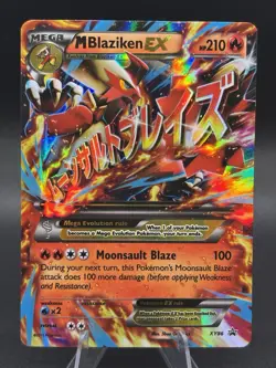 Pokemon M Blaziken EX Mega Promo Full Art Holo Card XY86 Xy Promos English - Image 1