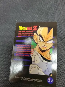 Vegeta DBZ Dragon Ball Z 1999 FUNimation Gold Card G-8 Chase Card - Image 2
