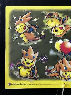 Poncho Pikachu Charizard Pokemon Japanese Clear Promo Jumbo Card US SELLER - Image 2