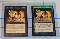 2X Death Wish NONFOIL + FOIL Judgment Black Rare MTG CARD 64 / 143 + Card Holder - Image 1