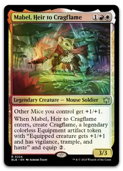 Mabel, Heir to Cragflame #224 (Foil) (NM) Bloomburrow BLB Magic MTG - Image 1