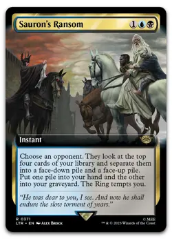 Sauron's Ransom (Extended Art) #371 (NM) Lord of the Rings LTR Magic MTG - Image 1