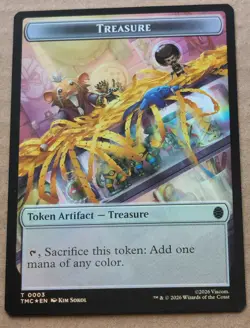 Clue Token Treasure Token 0002 0003 TMNT Foil MTG - Image 2