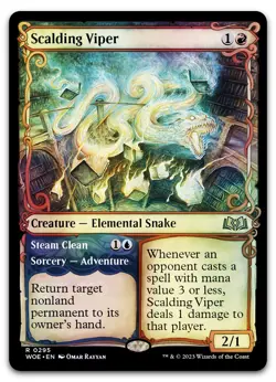 Scalding Viper (Showcase) #295 (Foil) (NM) Wilds of Eldraine WOE Magic MTG - Image 1