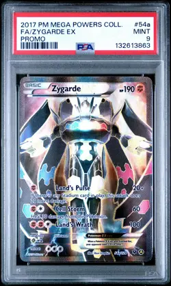 2017 Pokemon Mega Powers Collection Promo Full Art Zygarde Ex #54A PSA 9 ES6 - Image 1