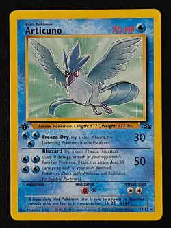 Articuno 17/62 1st Edition Rare Pokemon 1999 WOTC Fossil Set - Image 1