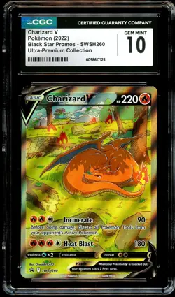 CGC 10 GEM MINT Charizard V SWSH260 ALTERNATE ART PROMO Pokemon Card 125 - Image 2