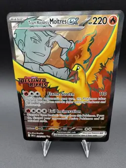 Team Rocket's Moltres EX 208/182 Double Rare Destined Rivals Stamped Pokemon TCG - Image 1