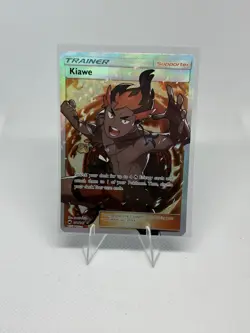 2017 Pokemon Sun and Moon Burning Shadows #144/147 Kiawe FULL ART Ultra Rare - Image 1