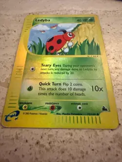 Ledyba 72/144 Reverse Holo Skyridge Damaged - Image 3