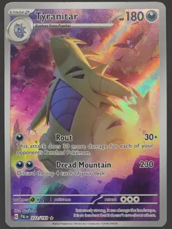 Tyranitar 222/193 Illustration Rare Paldea Evolved Pokemon TCG LP - Image 1