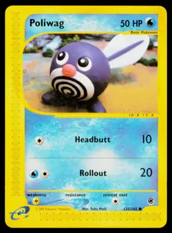 Poliwag Normal #125/165 Common Pokemon Expedition NM - Image 1